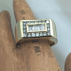 SALE! Beautiful Men's 1CT Diamond Ring 14K Solid Yellow Gold
